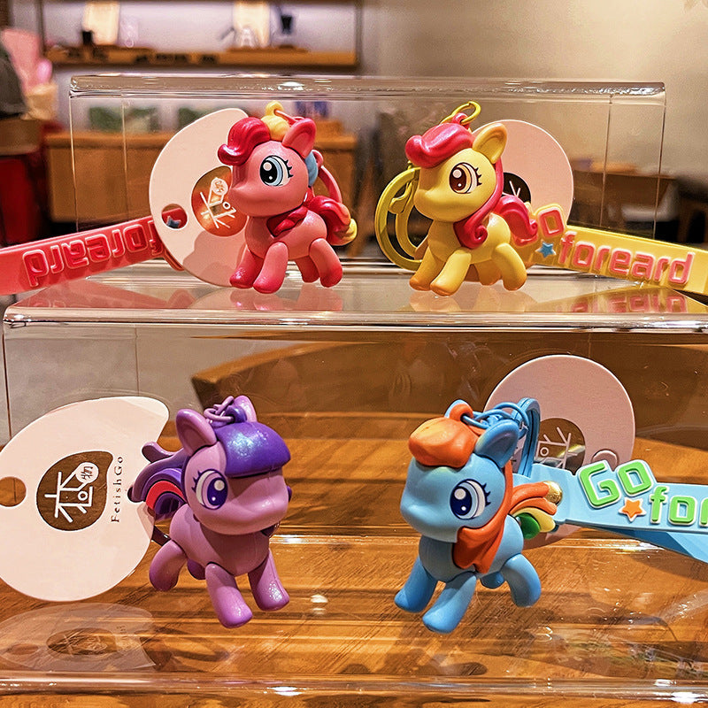 Cartoon Pony PVC Soft Keychain