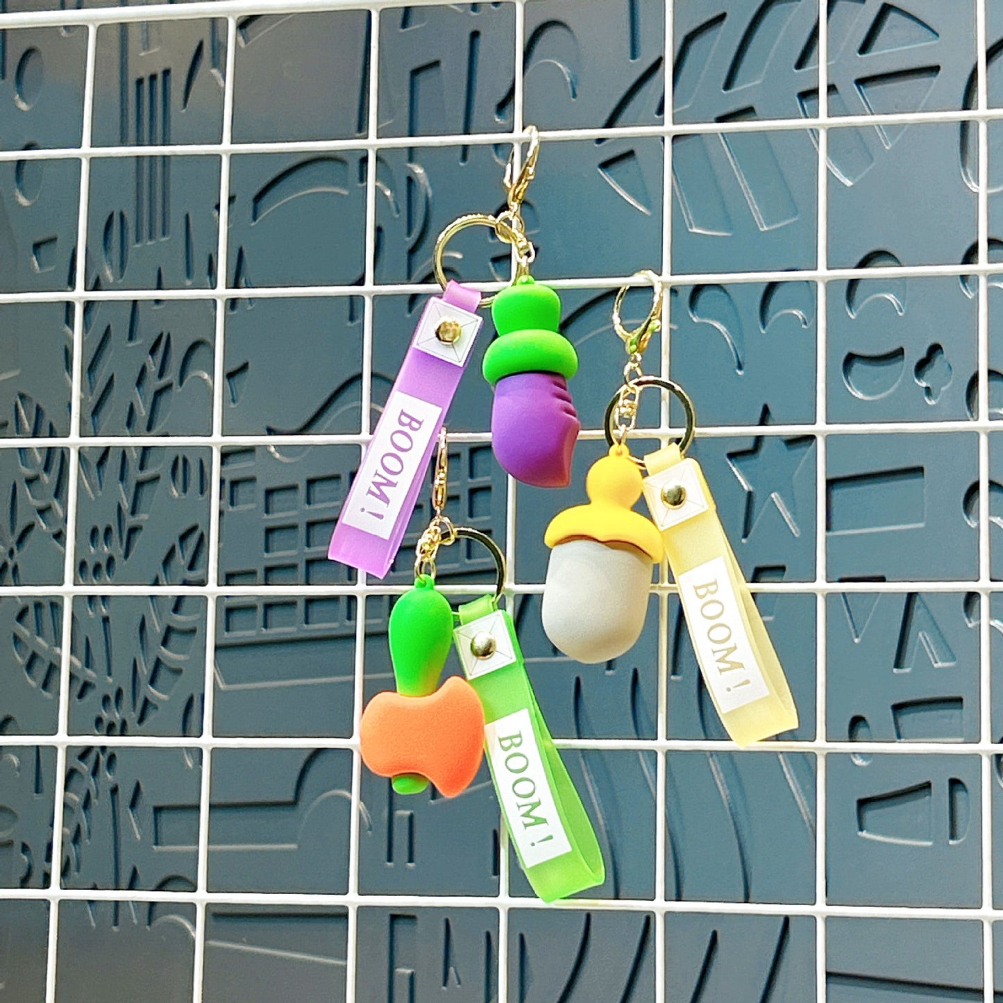 Cartoon Mini Cute Carrot Knife Silicone Keychain