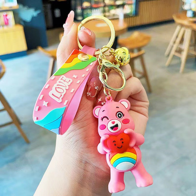 Cartoon PVC Soft Love Bear Keychain Cute Keychain