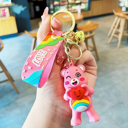 Cartoon PVC Soft Love Bear Keychain Cute Keychain
