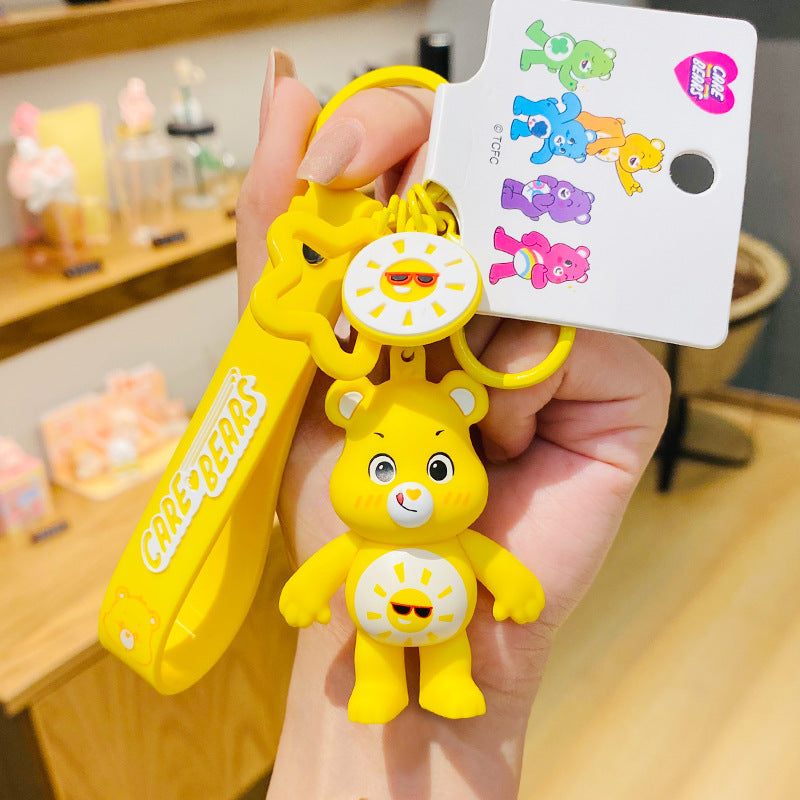 Cartoon Love Bear PVC Soft Keychain Creative Keychain