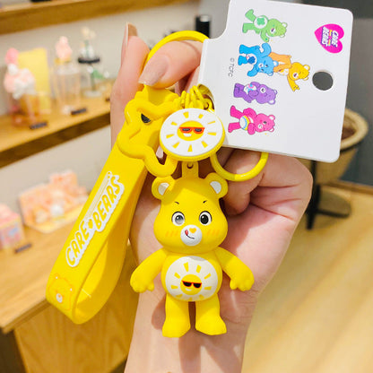 Cartoon Love Bear PVC Soft Keychain Creative Keychain