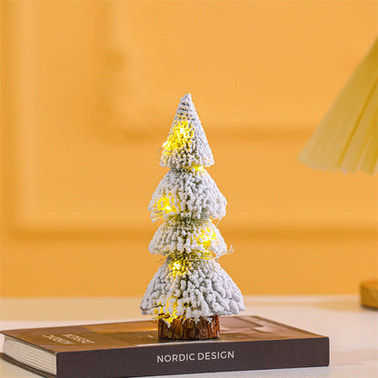 Lighthouse Shaped Flocked Cedar Tree Ornaments
