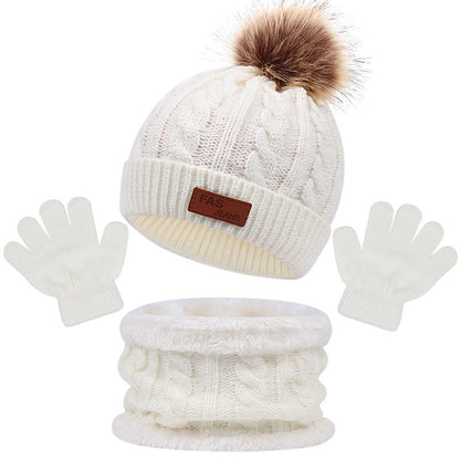 Wholesale Acrylic Variegated Children's Hats, Scarves, Gloves, Three Piece Set