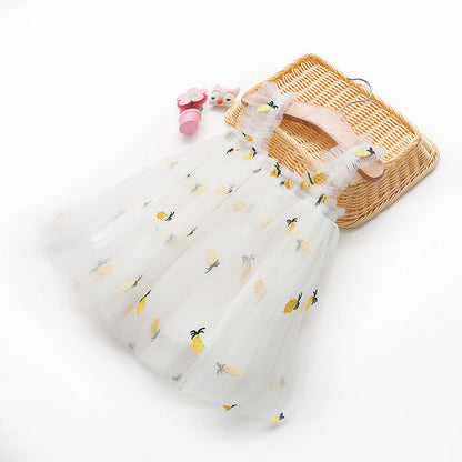 Girls Sling Princess Dress Summer Tutu Skirt