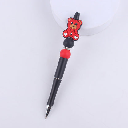 Cartoon Silicone Animal Bee Dog Beadable Silicone Ballpoint