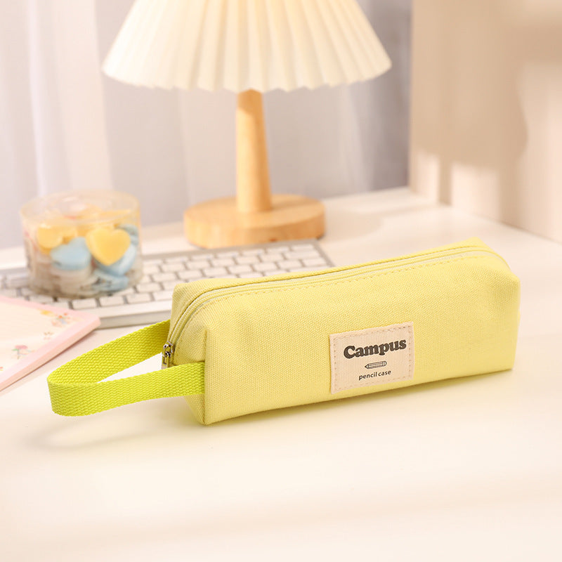 Simple Canvas Large Capacity Pencil Case