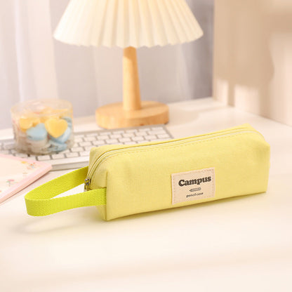 Simple Canvas Large Capacity Pencil Case