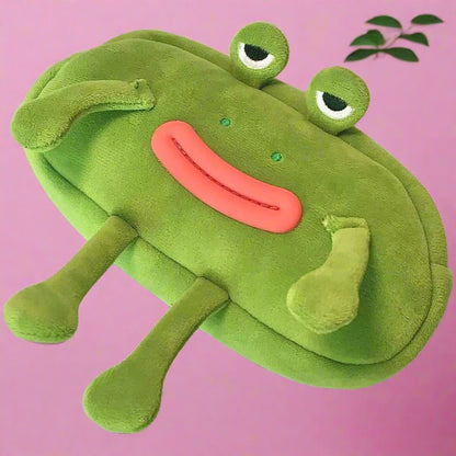 Large Mouth Frog Plush Pen Bags