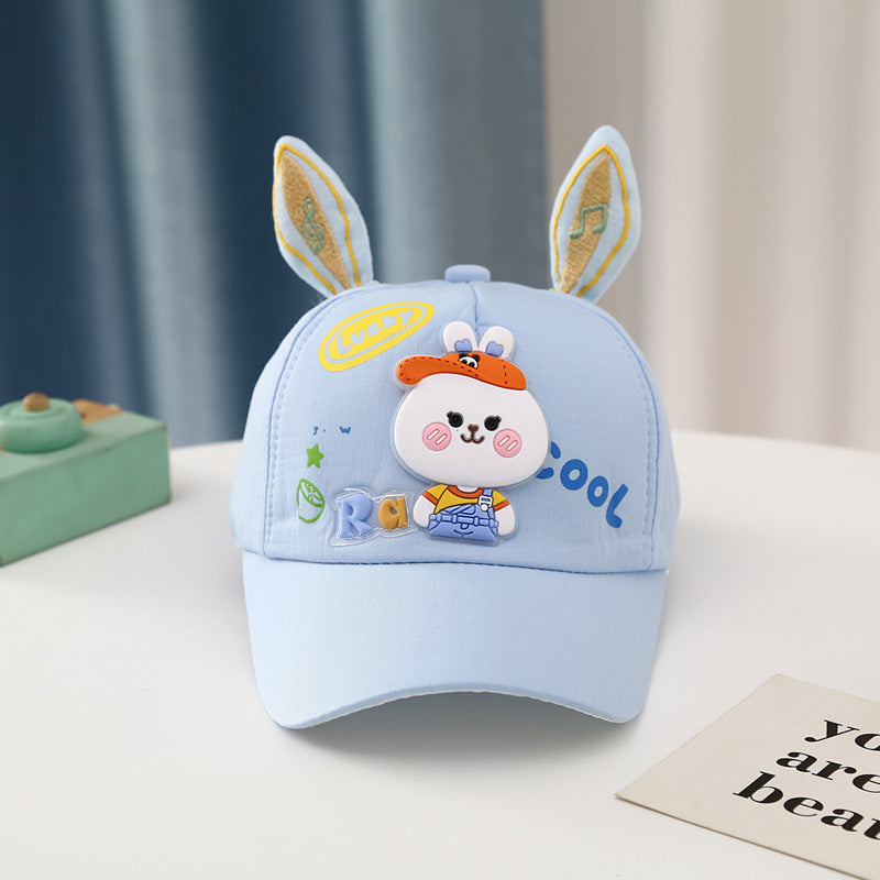 Cute White Bunny Baby Hat with Long Ears