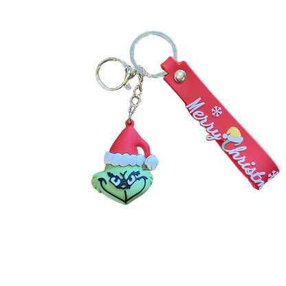 Christmas Cartoon PVC Soft Keychain Creative Keychain