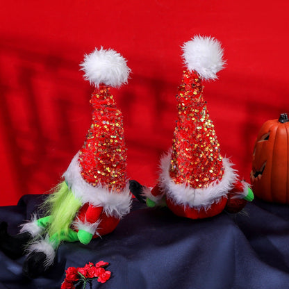 Christmas Green Dwarf Elf Doll Ornaments