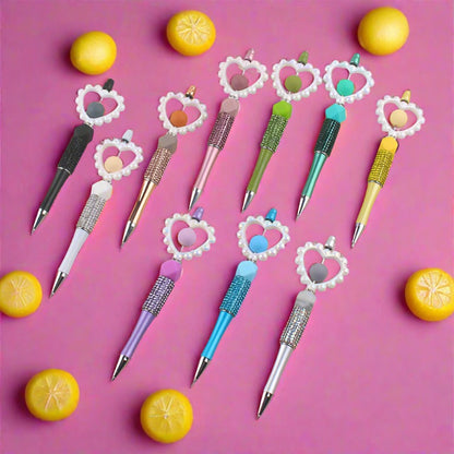 Beaded Pens Love Beaded Silicone Water Diamond Beaded
