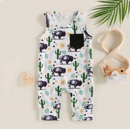 Cotton Boys Cactus Jumpsuit