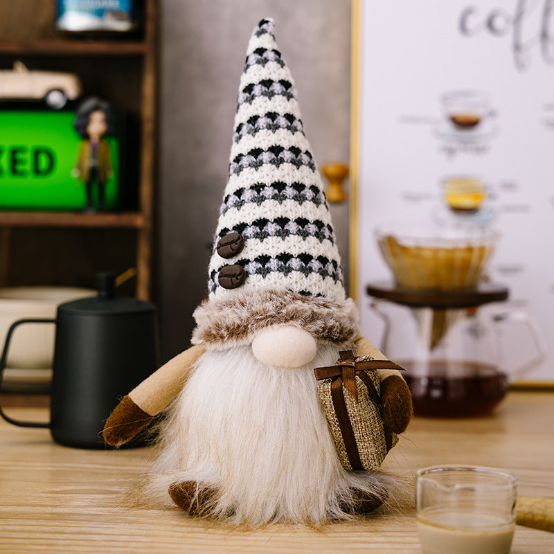 New Lamp Coffee Dwarf Faceless Doll Ornament