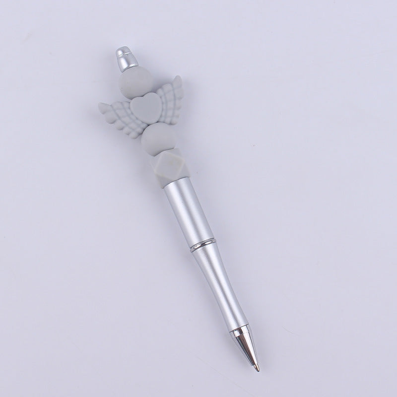 Beadable Pens Handmade Angel Silicone Beaded Ballpoint Pen