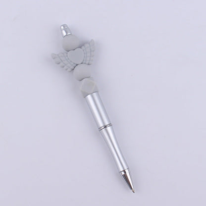 Beadable Pens Handmade Angel Silicone Beaded Ballpoint Pen