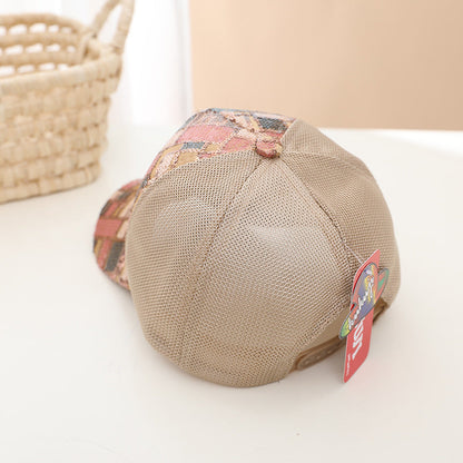 Colorful Sequin Mesh Breathable Stitching Children's Baseball Cap