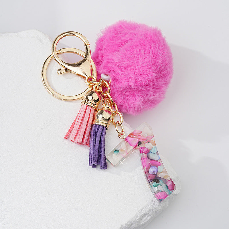Resin Fur Ball Keychain