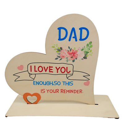 Mother's Day Heart-shaped Wooden Ornaments