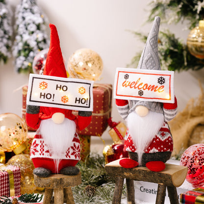Christmas Lantern Sign Fabric Figurine Ornaments