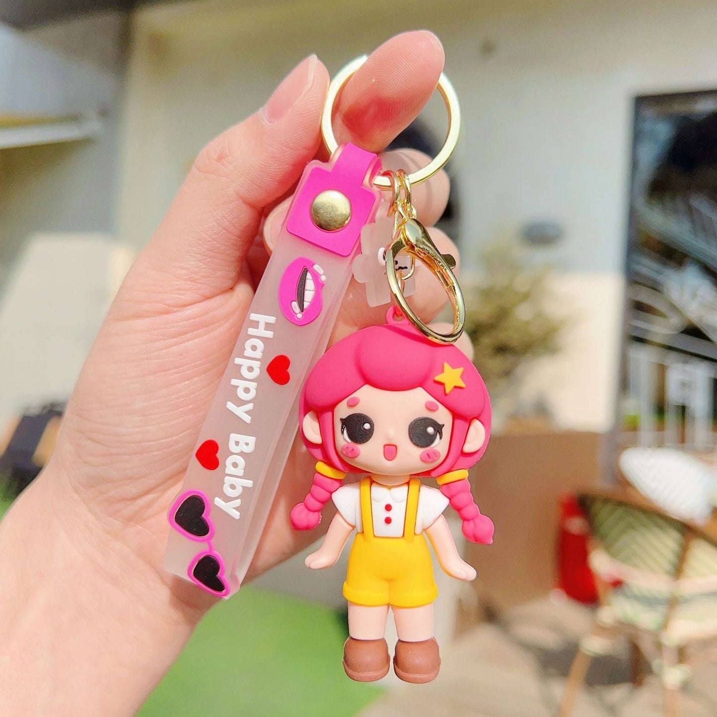 Creative Cartoon Fashion Boy Girls Eco-Friendly PVC Keychain