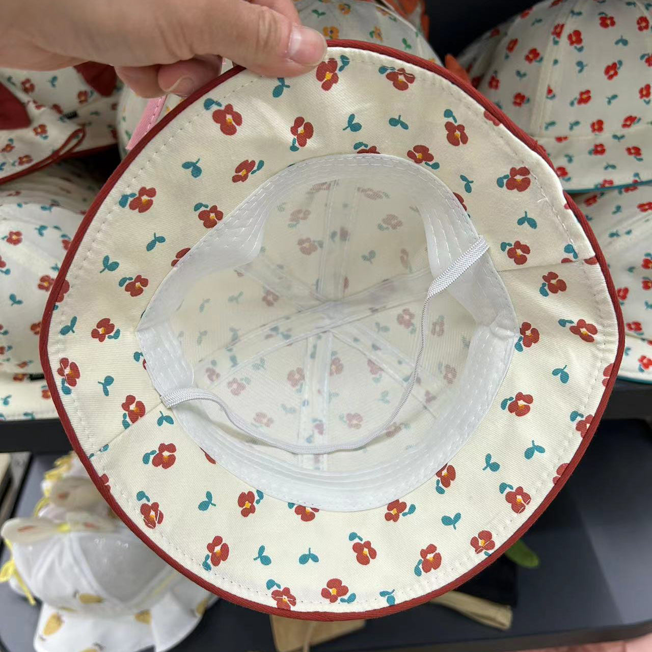 Children Cotton Flower Bow Bucket Hat