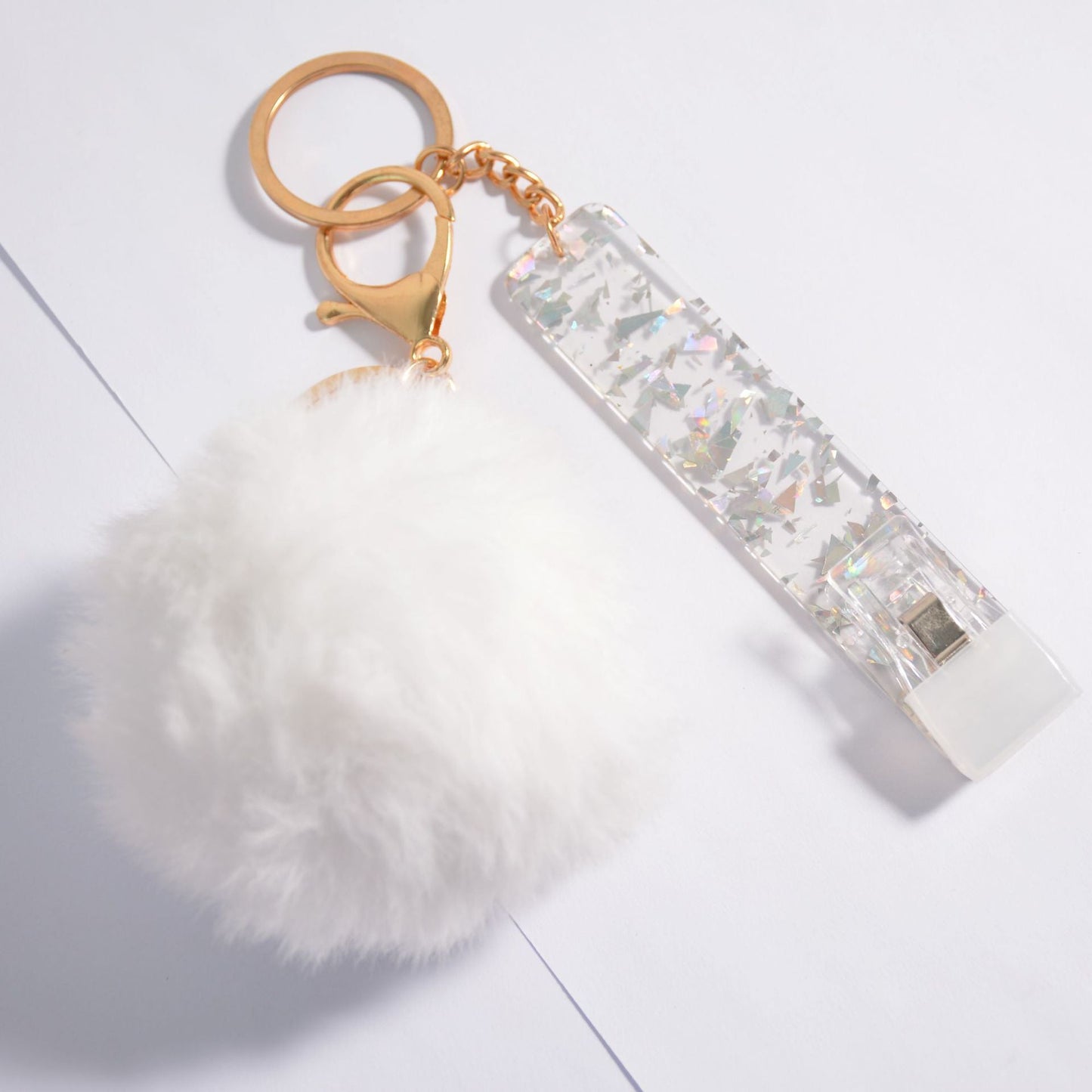 ATM Card Reader Hair Ball Plastic Keychain