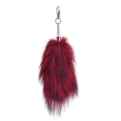 Oversized Fox Hair Pendant Keychains
