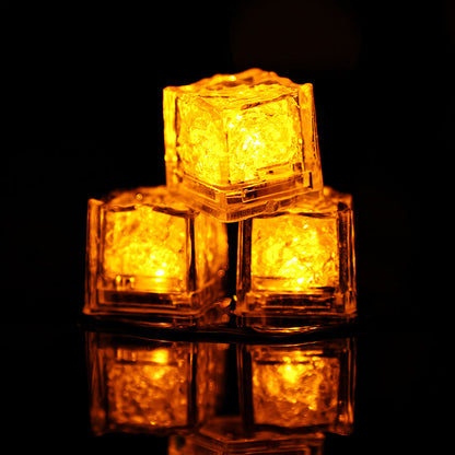 Wholesale Plastic Luminous Ice Cubes/colorful Touch Sensing Night Lights/LED Flashing Ice Cubes