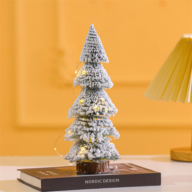 Lighthouse Shaped Flocked Cedar Tree Ornaments