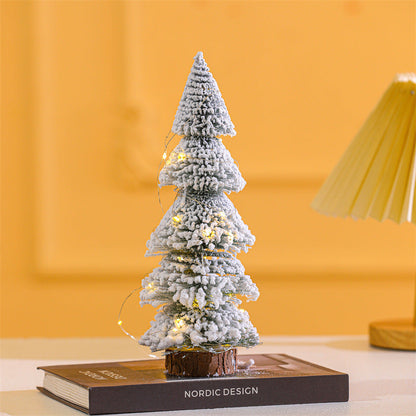 Lighthouse Shaped Flocked Cedar Tree Ornaments