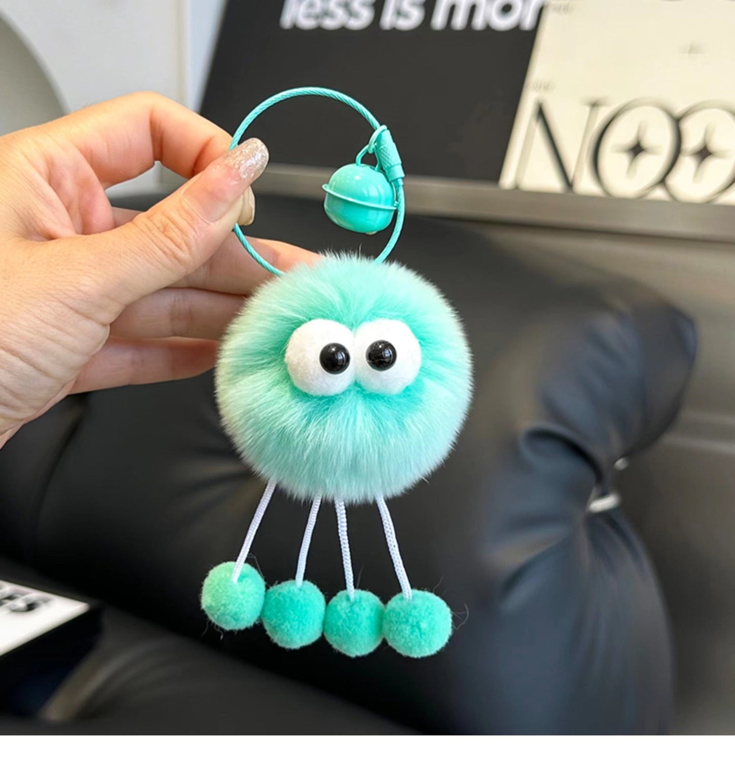 Colorful Plush Pom Keychain