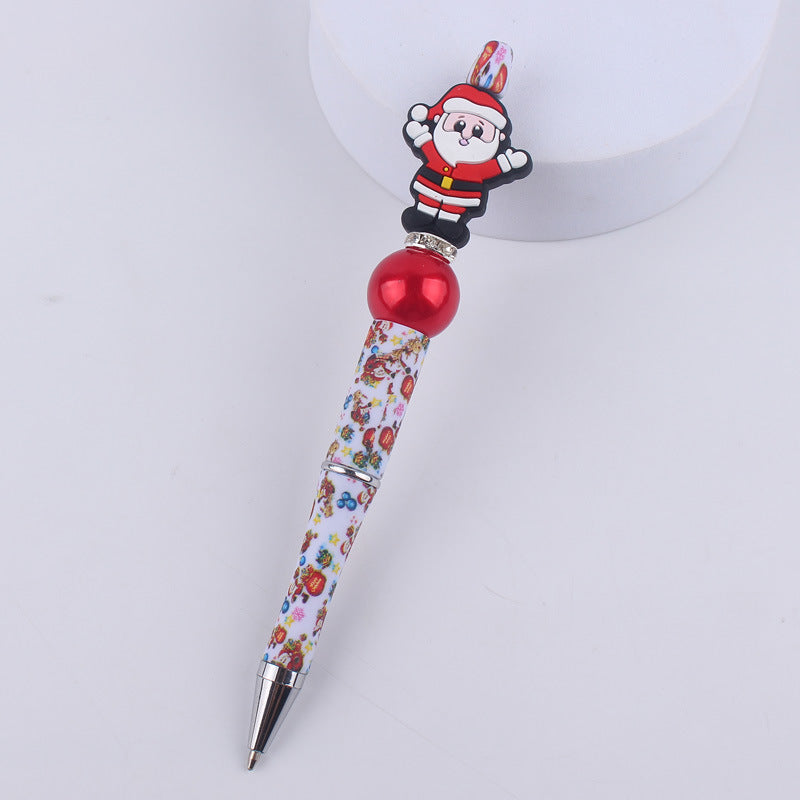 Cute Cartoon Christmas Silicone Bead Creative BallPoint
