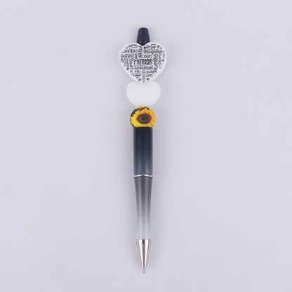 Cartoon Love Series Beadable Silicone Beaded Ballpoint Pen