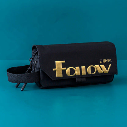Simple Large Capacity Solid Color Canvas Pencil Case