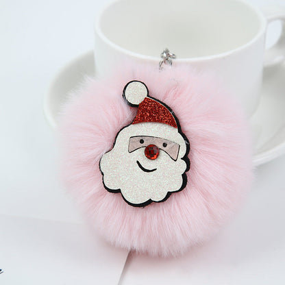 Christmas Gifts Christmas Tree Hair Ball Keychain