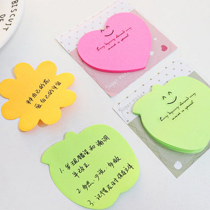 Shaped Fluorescent Note Stickers, Cartoon Paper Convenience Stickers