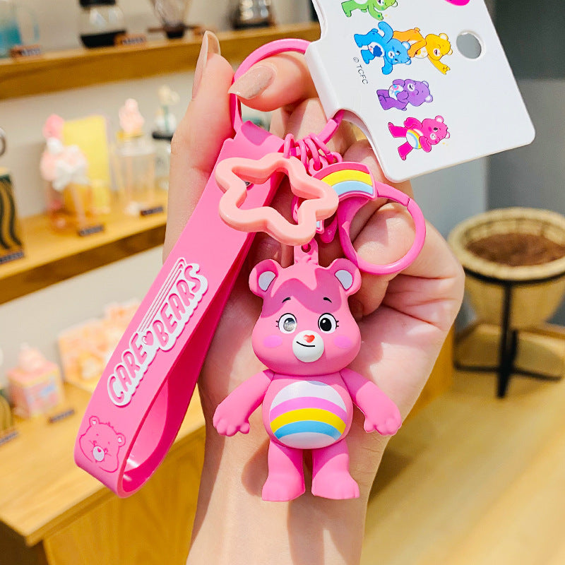 Cartoon Love Bear PVC Soft Keychain Creative Keychain