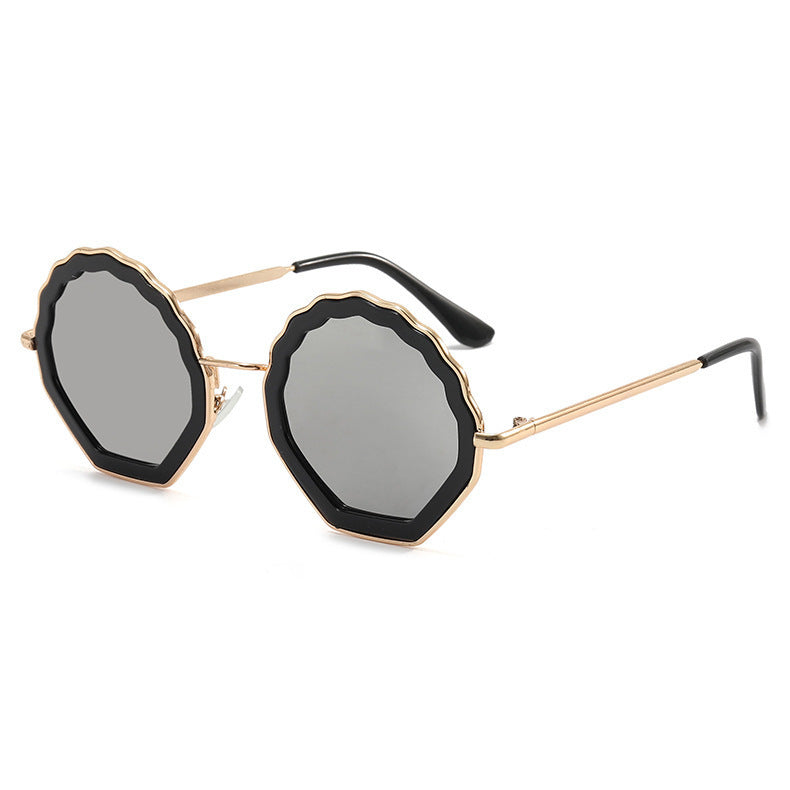 Children PC Metal Polygon Sunglasses