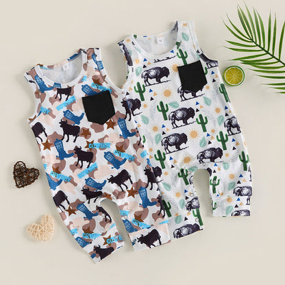 Cotton Boys Cactus Jumpsuit