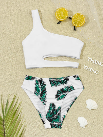 Wholesale Split Kids Print Swimwear
