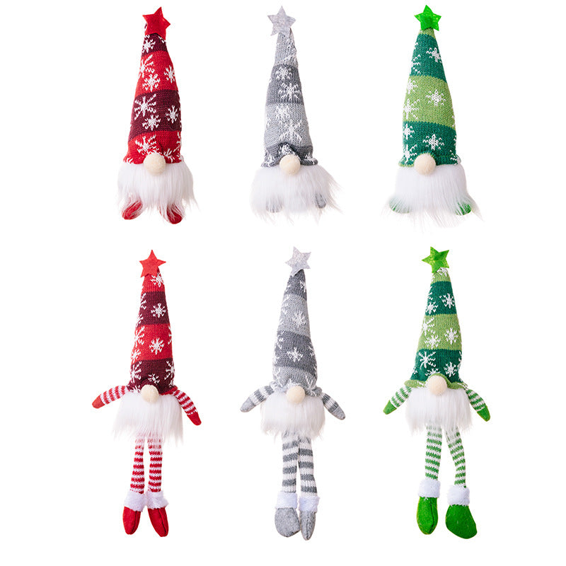 Christmas Decorations Faceless Doll Forest Old Man Snowflake