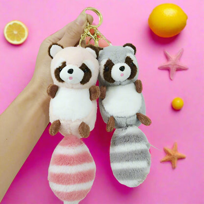 Raccoon Plush Doll Keychain