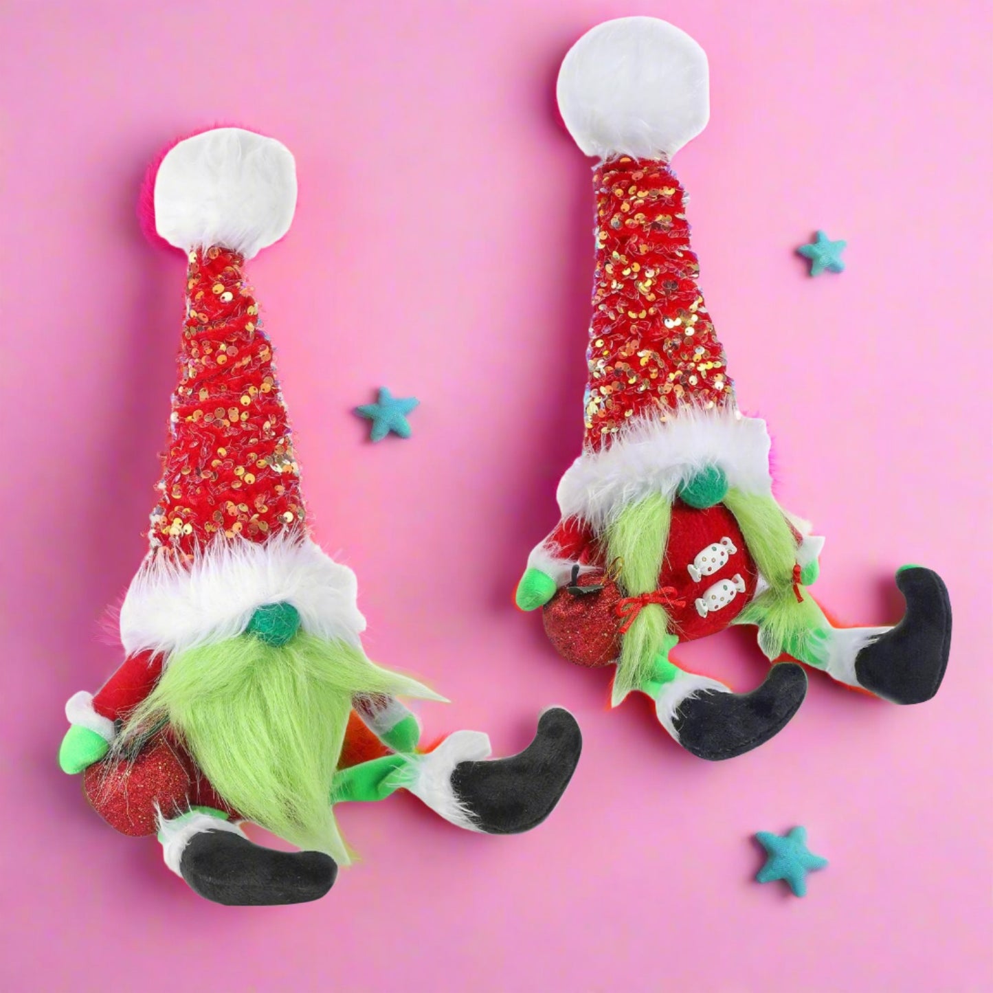 Christmas Green Dwarf Elf Doll Ornaments