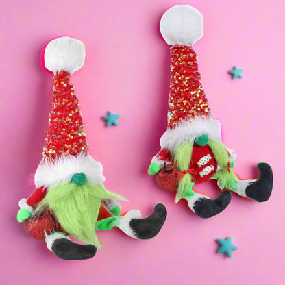 Christmas Green Dwarf Elf Doll Ornaments