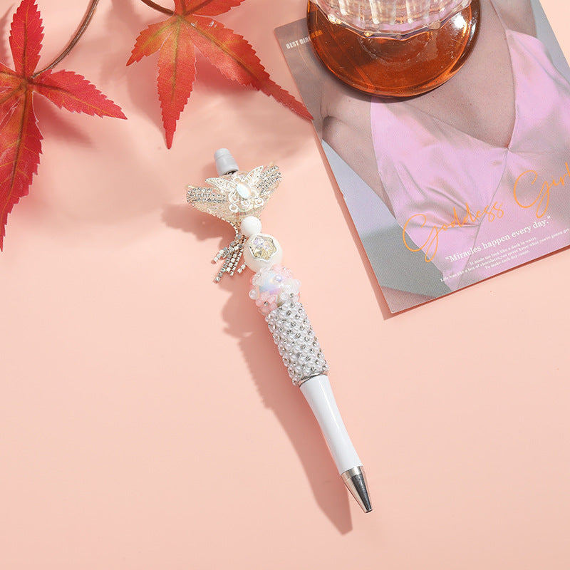 Beaded Pen Colorful Handmade Beaded Twisted Love Wings