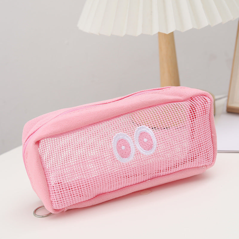 Large Eye Mesh Canvas Pen Bags