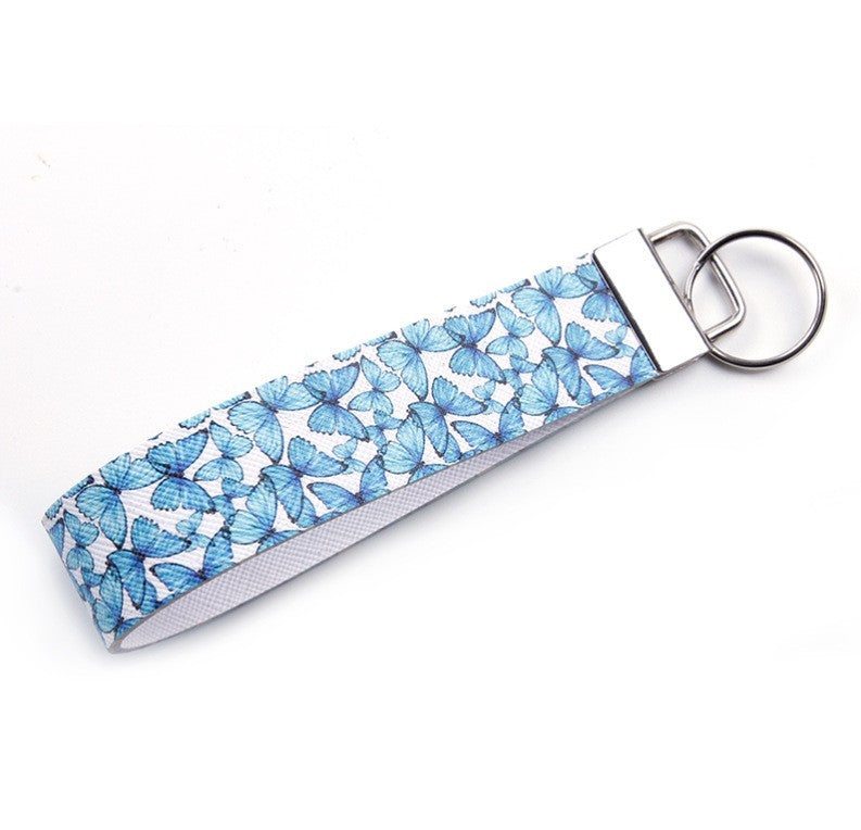 Fur Ball PU Leather Lanyard