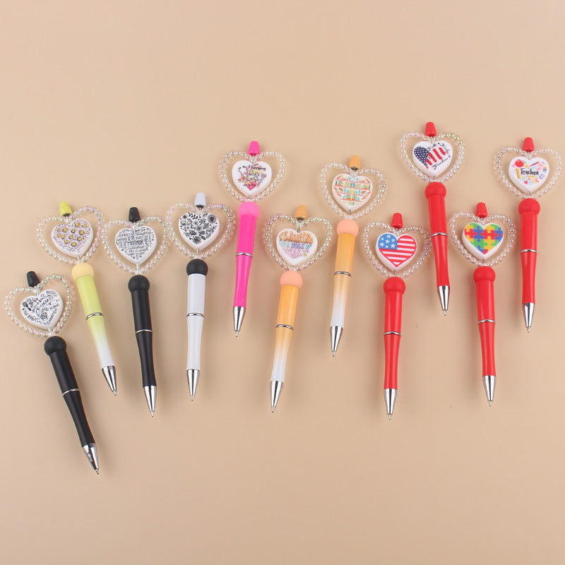 DIY Cartoon Love Silicone Color Plastic Ballpoint Pen
